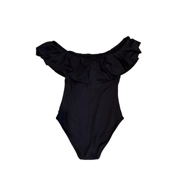 Trina Turk womens Black Monaco Ruffle One Piece Swimsuit size 6 list $154 - Picture 6 of 9